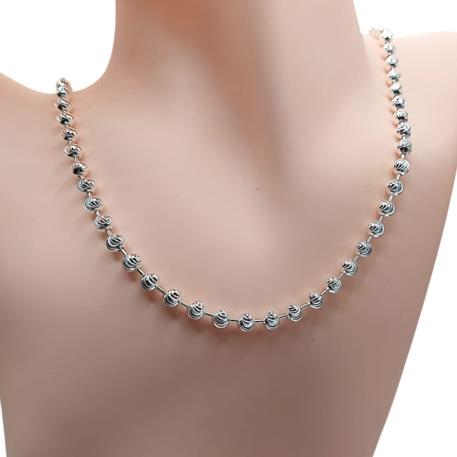 CADENA BOLITA 5MM 20&quot; PLATA .925