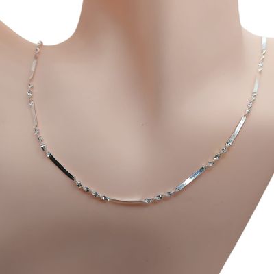 Cadena singapur de 2mm. de ancho. 16&quot; de largo PLATA .925