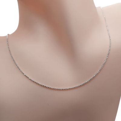 Cadena bolitas facetadas de 1.5 mm. PLATA .925