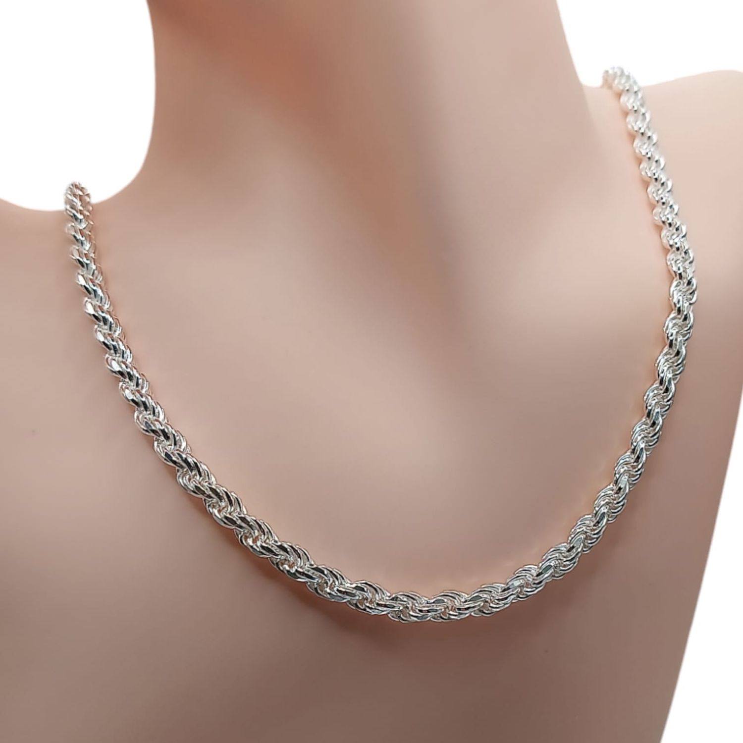 CADENA TORZAL 24&quot; 5mm PLATA .925