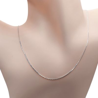 Cadena cola de rata super brillosa largo 22&quot;. PLATA .925