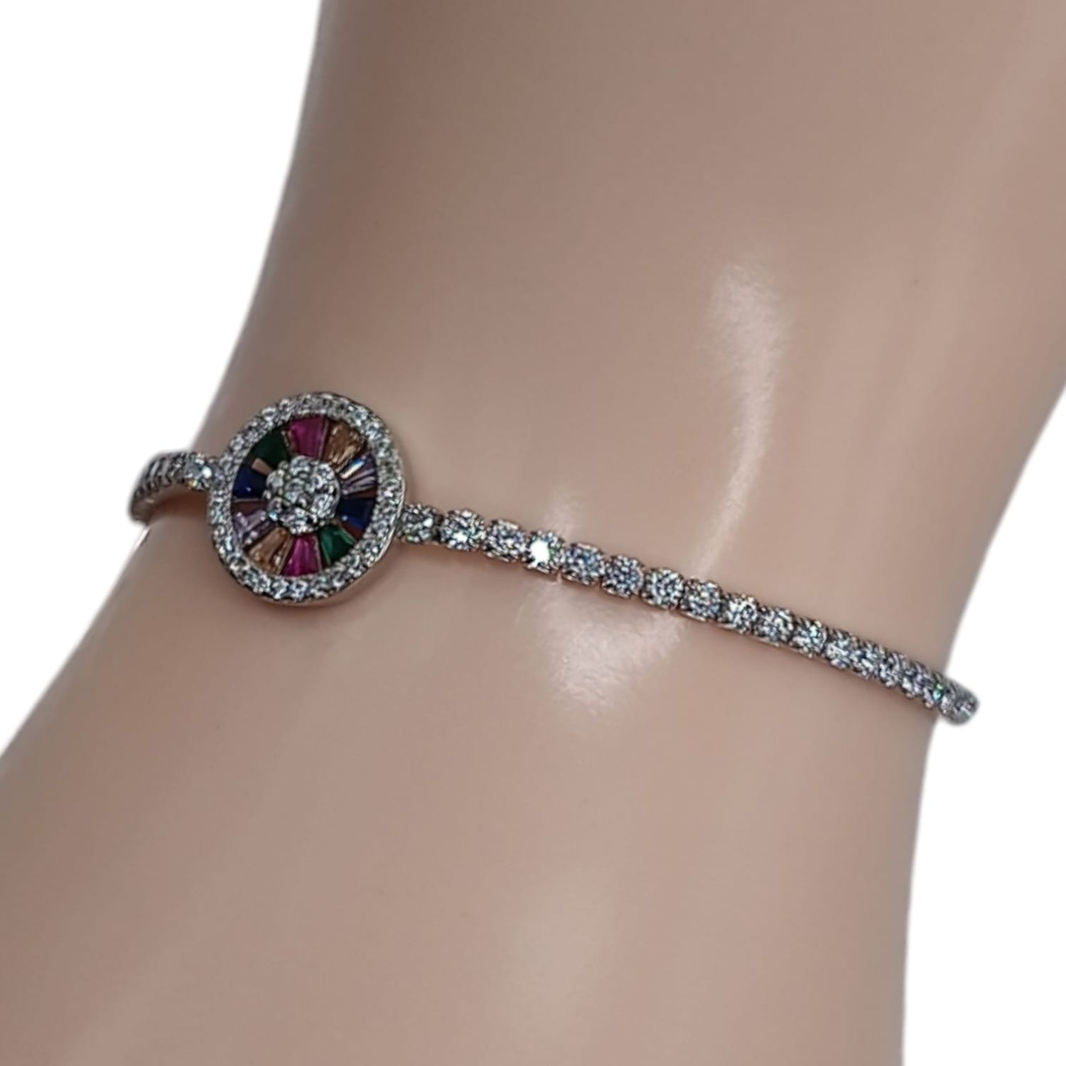 Pulsera Ajustable colores PLATA .925