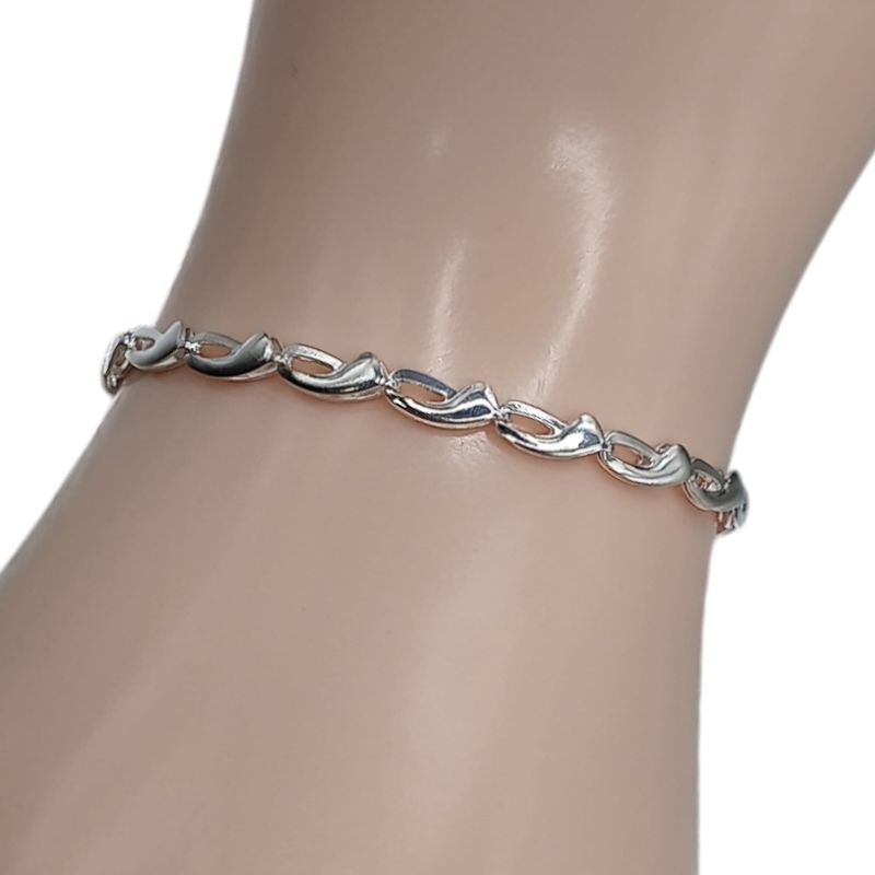 PULSERA SUPER FANCY 7&quot; 3.5MM PLATA .925
