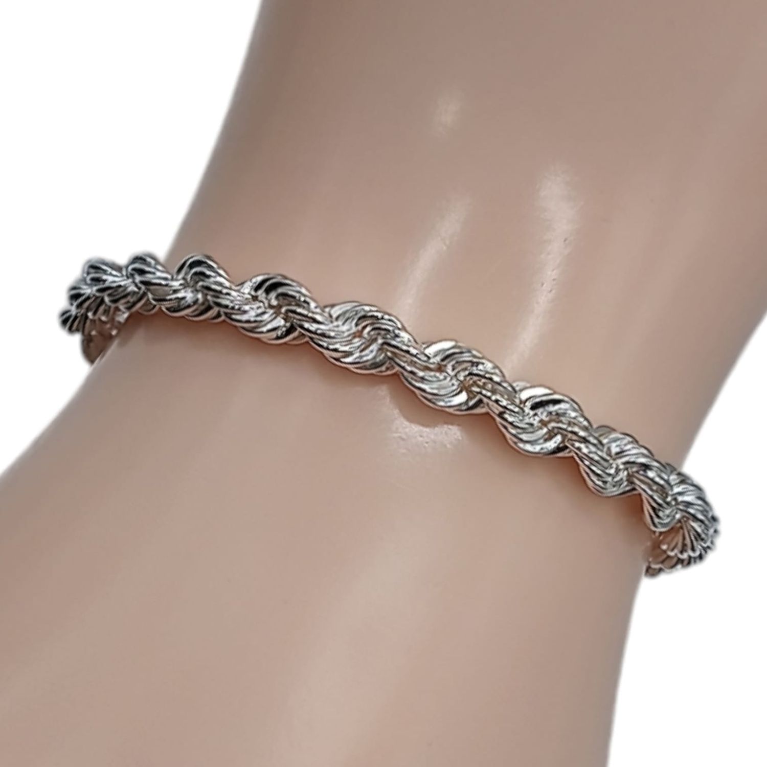PULSERA  TORSAL 5MM 7.3&quot;  PLATA .925