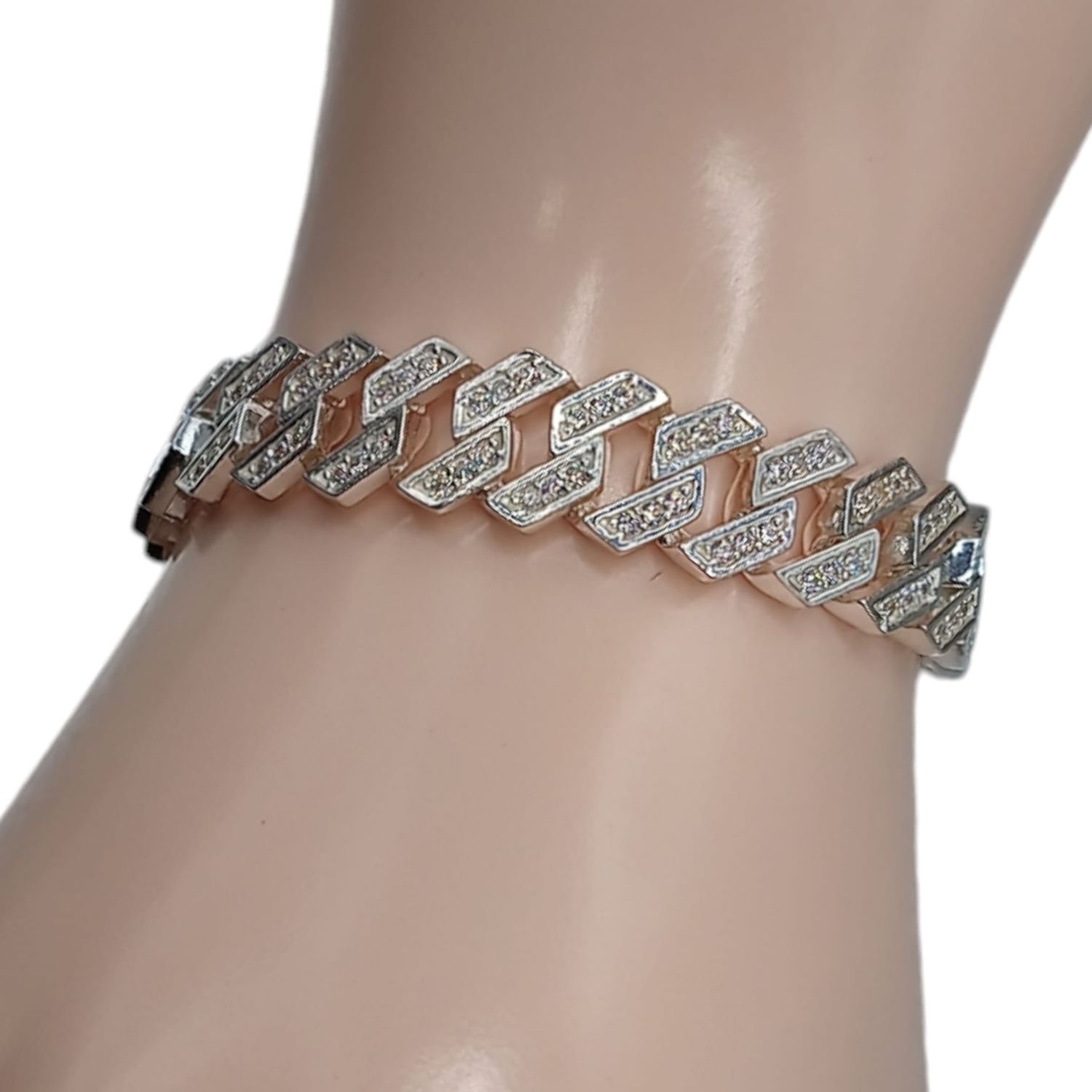 PULSERA MONACO 7.5&quot; PLATA .925