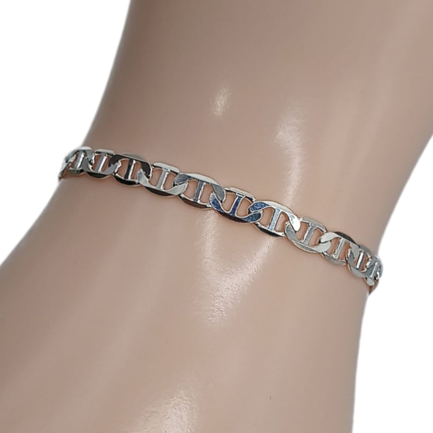 PULSERA VAL 7&quot; 4MM PLATA .925