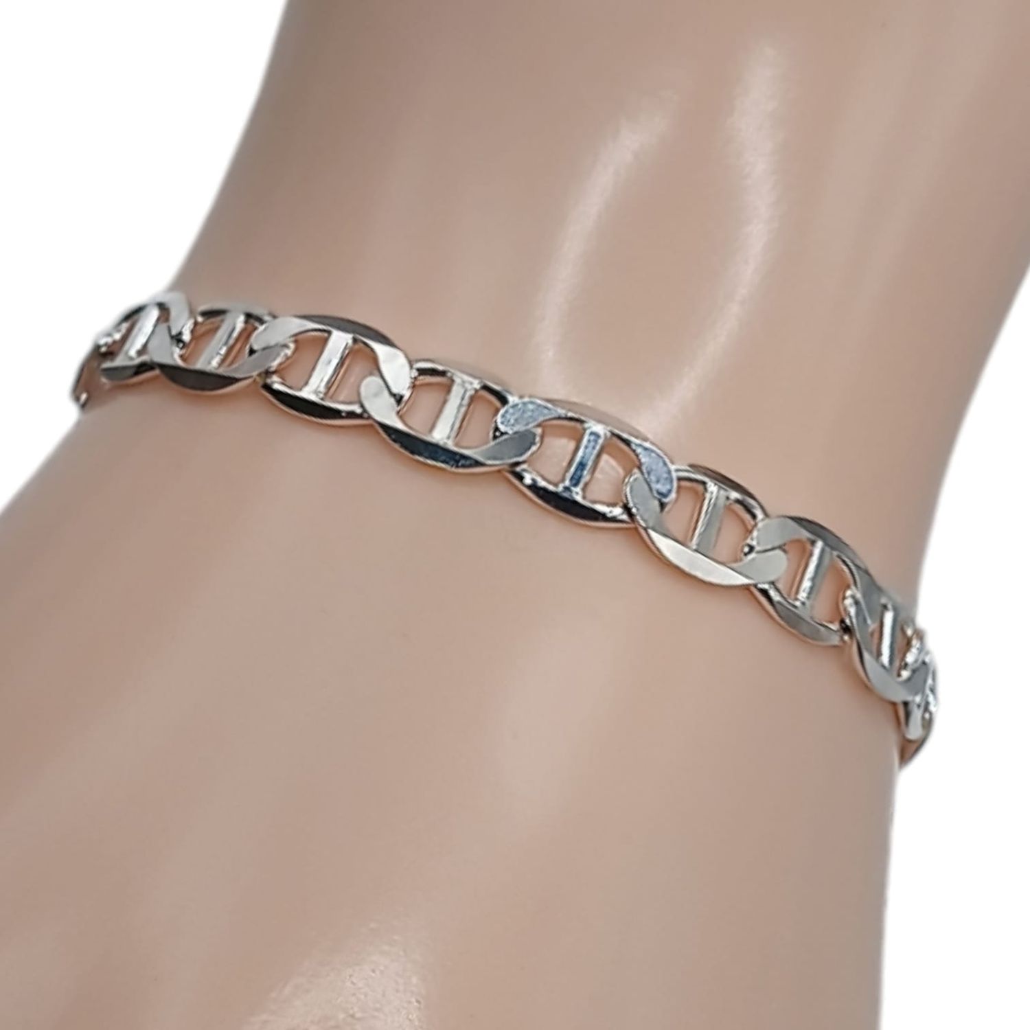 PULSERA VAL 7&quot; 6MM PLATA .925