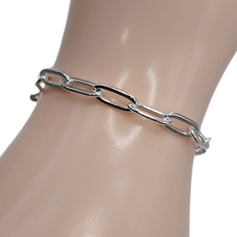 PULSERA CLIP 5.5 MM,  8&quot;  PLATA .925