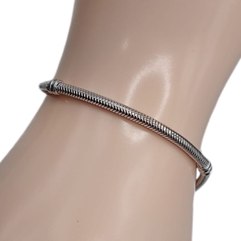 PULSERA PARA CHARMS 7&quot; PLATA .925