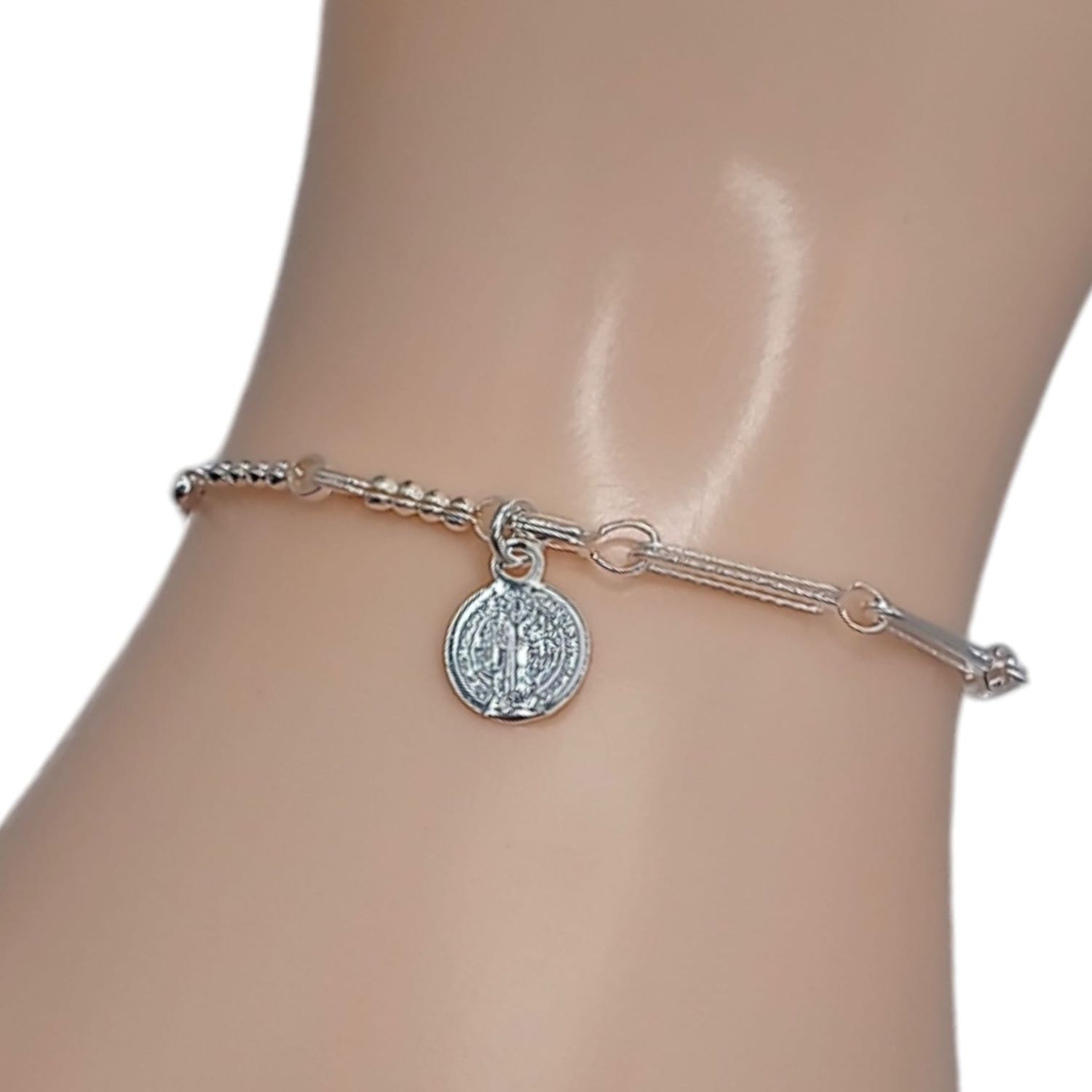 PULSERA FANCY SAN BENITO 8&quot; PLATA .925