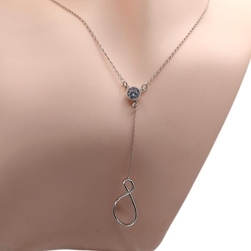 GARGANTILLA 19&quot; CON CZ PLATA .925