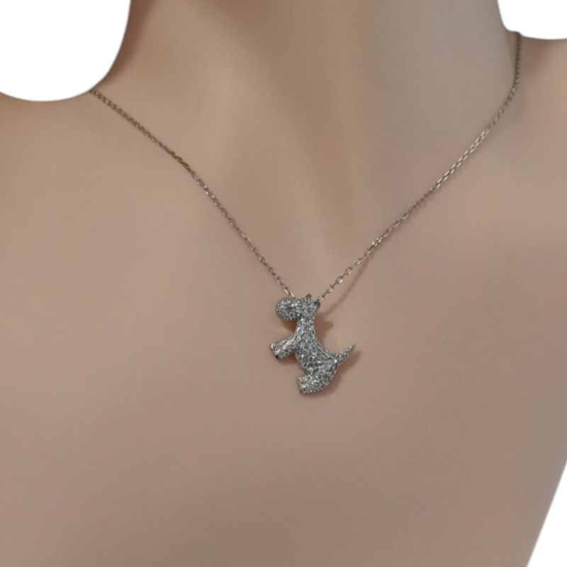 GARGANTILLA PERRITO MICROPABE PLATA 925