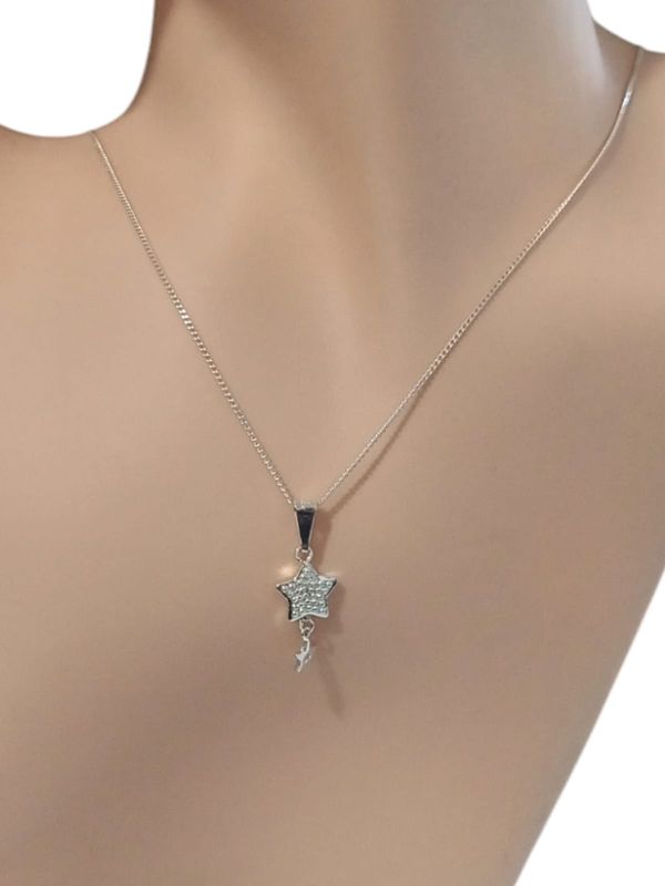 GARGANTILLA 18&quot; ESTRELLA 2CM PLATA .925