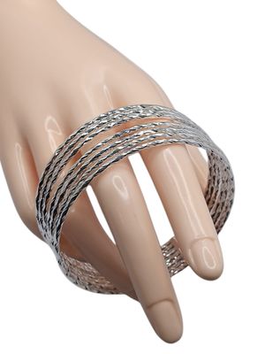 Semanario diamantado de 2mm. de ancho, Diferentes medidas PLATA .925