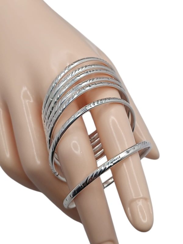 SEMANARIO NIÑA 4.5 CM 7 AROS PLATA .925