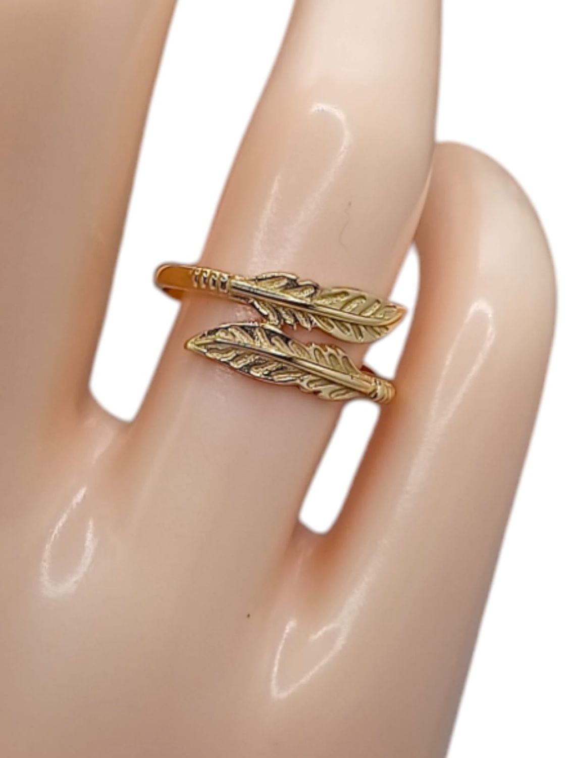 ANILLO HOJAS # 7 ORO 14K