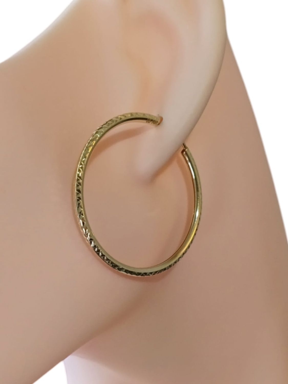 ARRACADA FANCY 3.5 CM ORO 14K