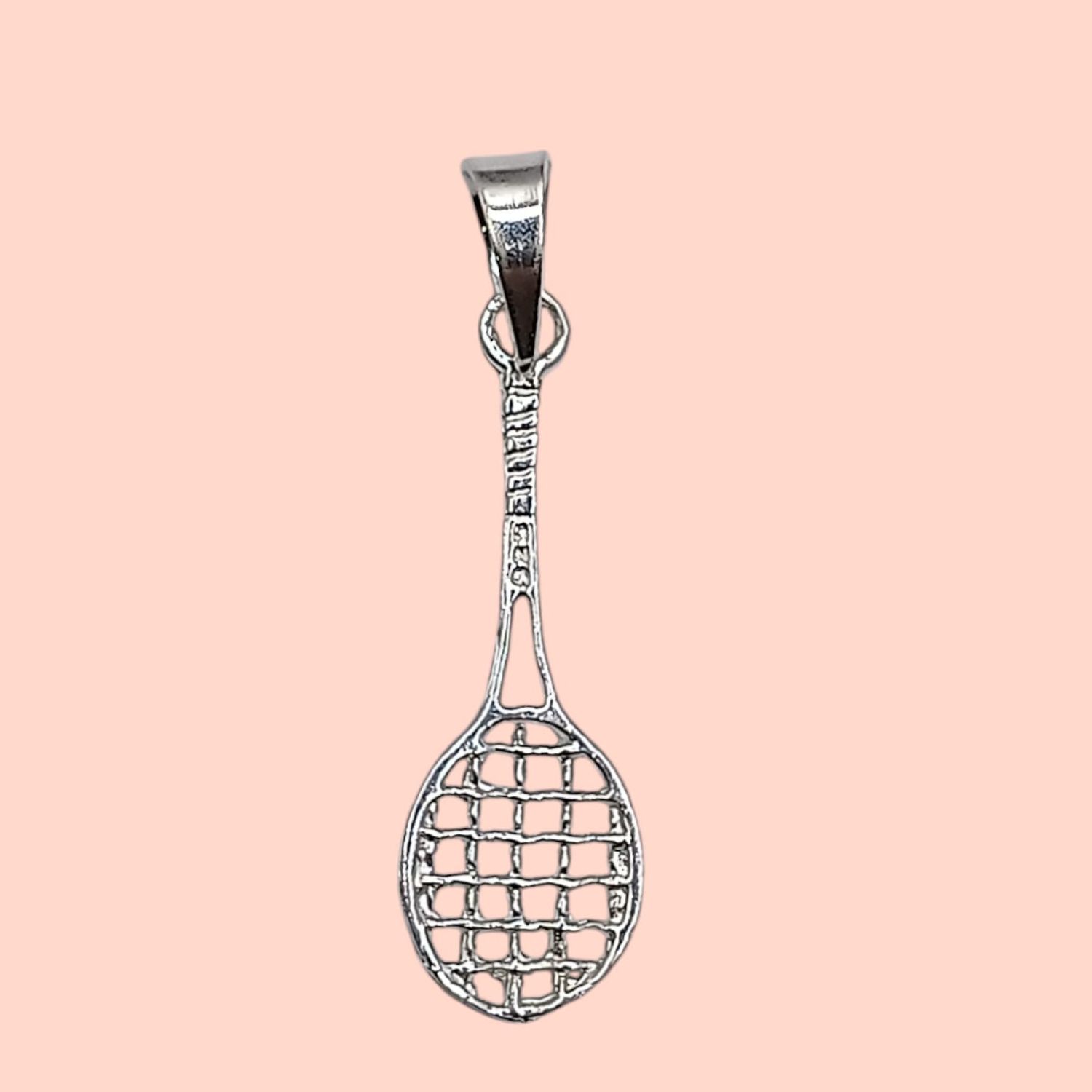DIJE DE RAQUETA 1.5 &quot; PLATA .925