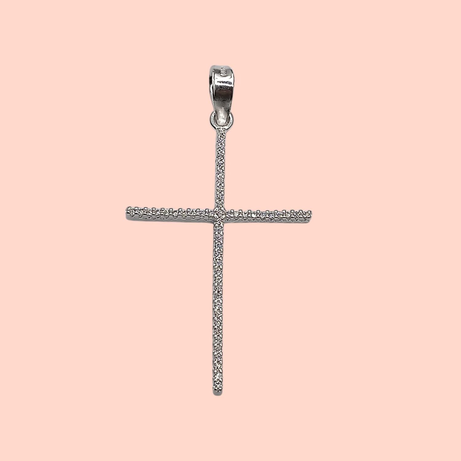 Dije Cruz  Micropabe 4.5 CM PLATA .925