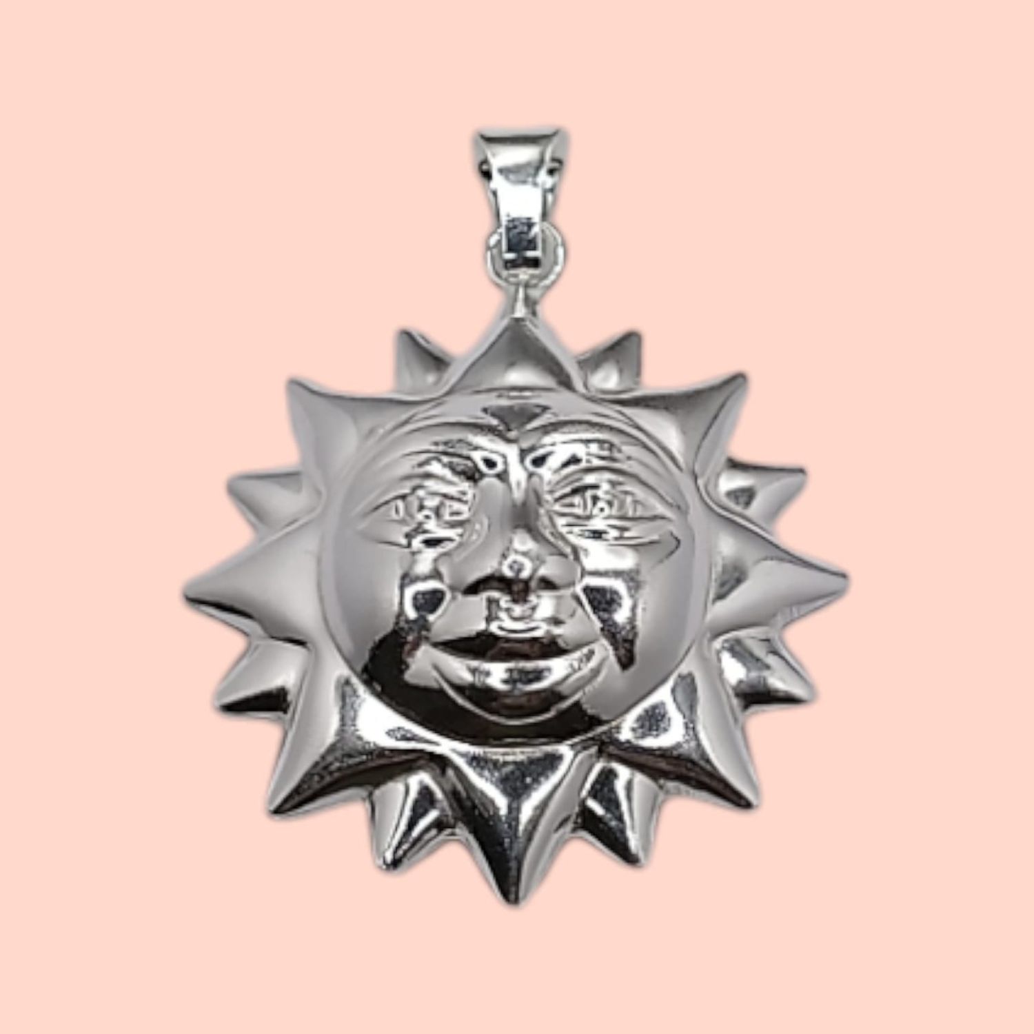 DIJE SOL GDE 4 CM PLATA .925