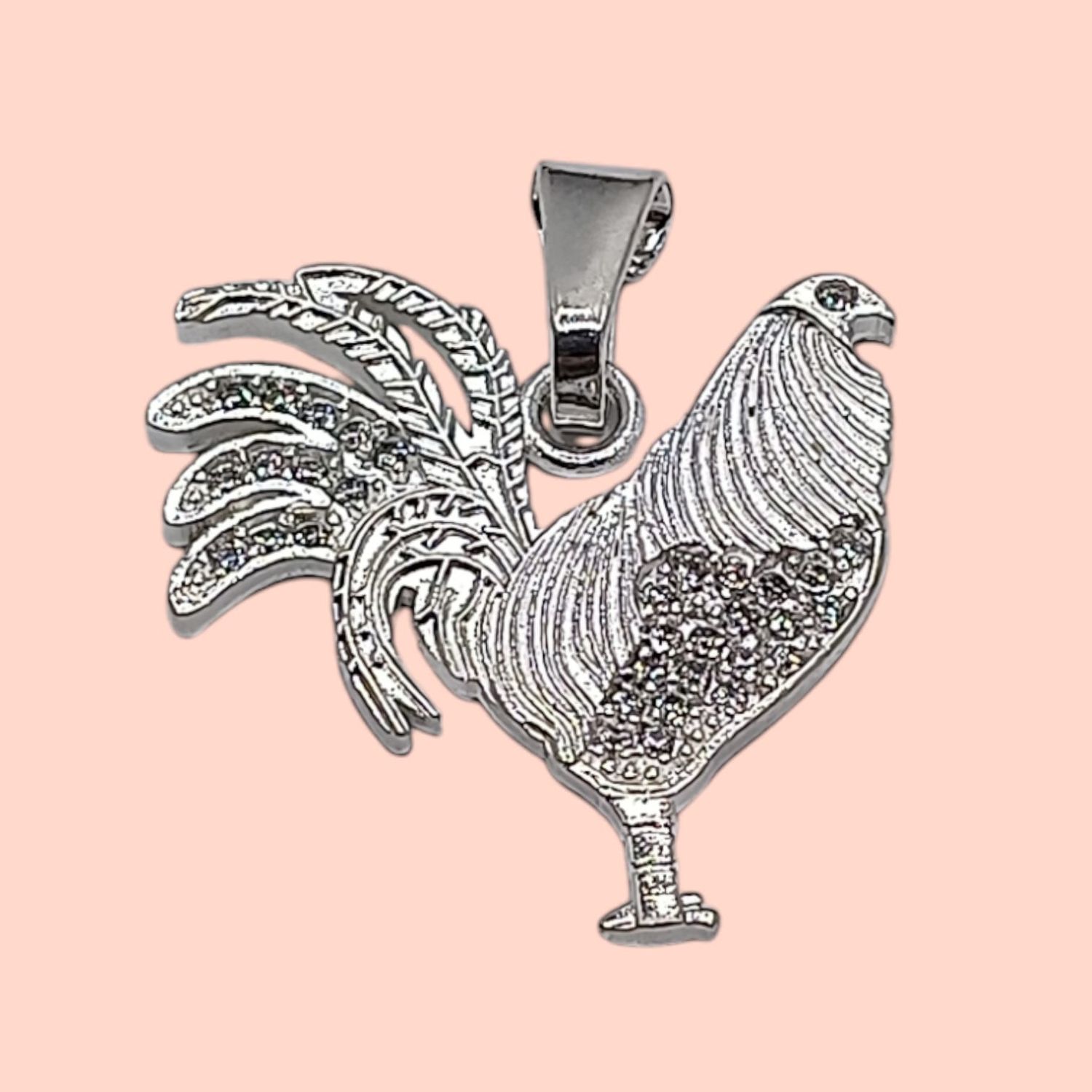 Dije Gallo 3.5cm. de largo. PLATA .925