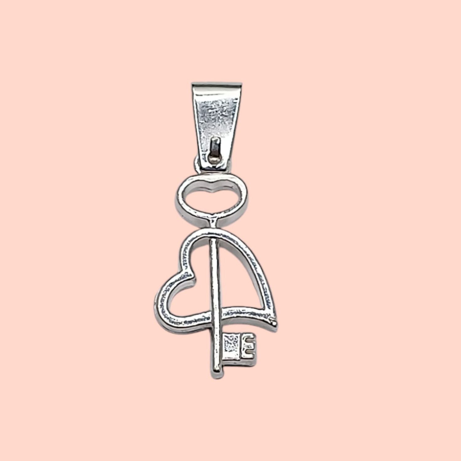 Dije corazon flechado 3cm PLATA .925