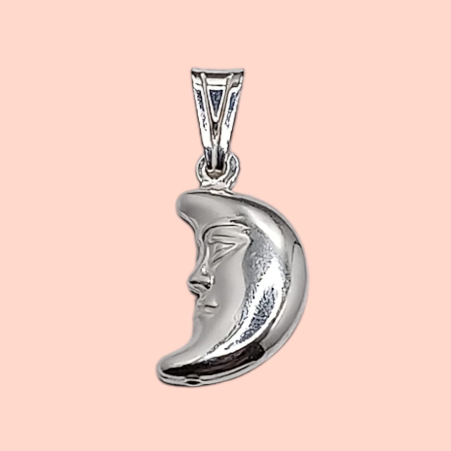 DIJE LUNA 2.5 CM LARGO TOTAL PLATA .925