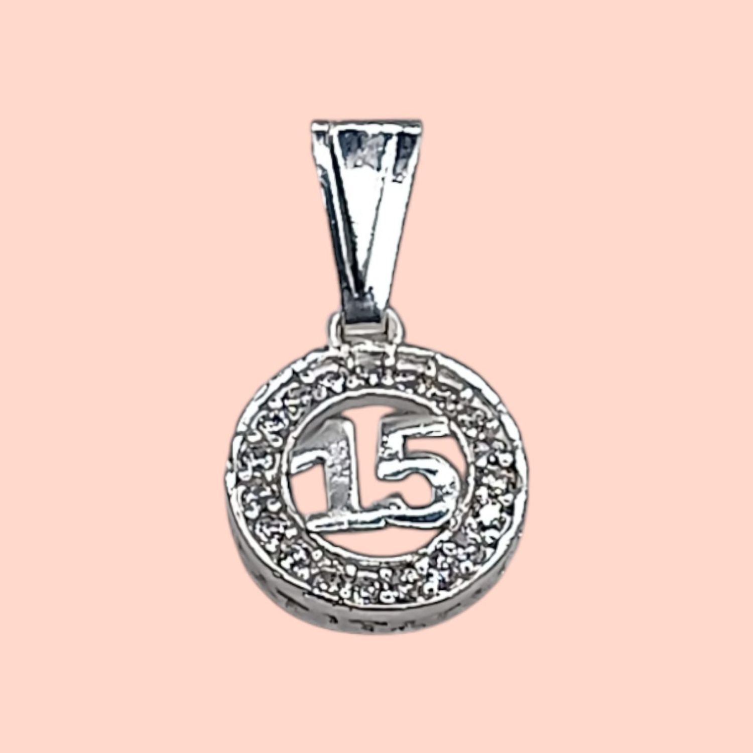 Dije 15Años  2 CM PLATA .925