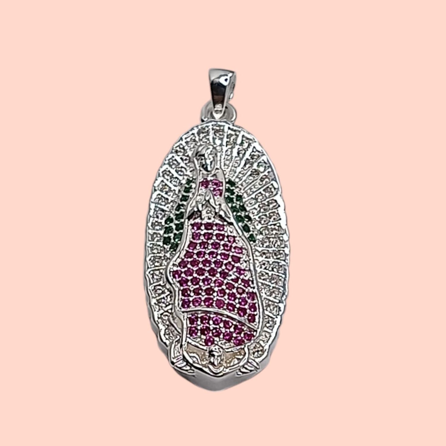 DIJE V DE GUADALUPE 3.5 CM PLATA .925