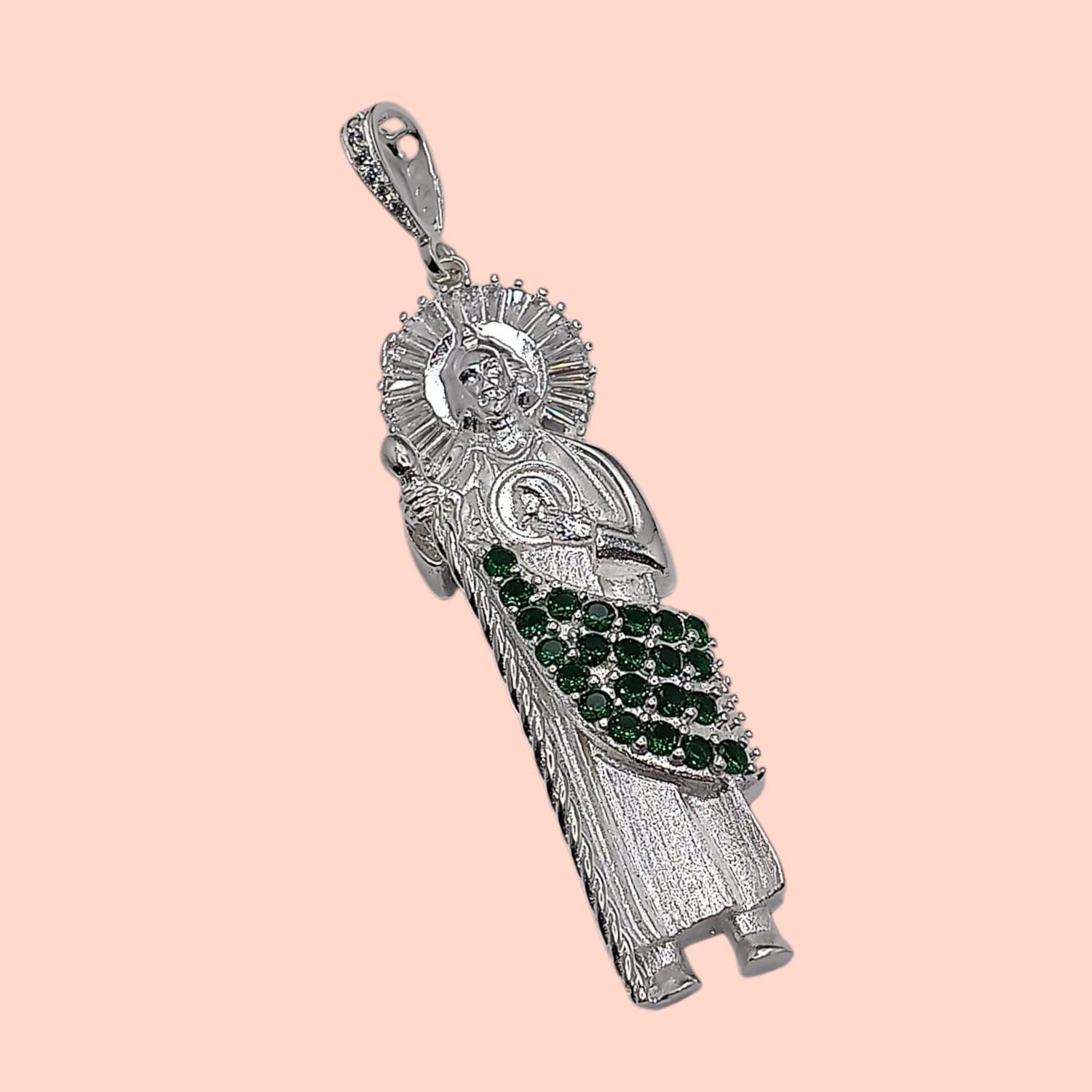 DIJE SAN JUDAS T 8.5 CM LARGO TOTAL PLATA .925