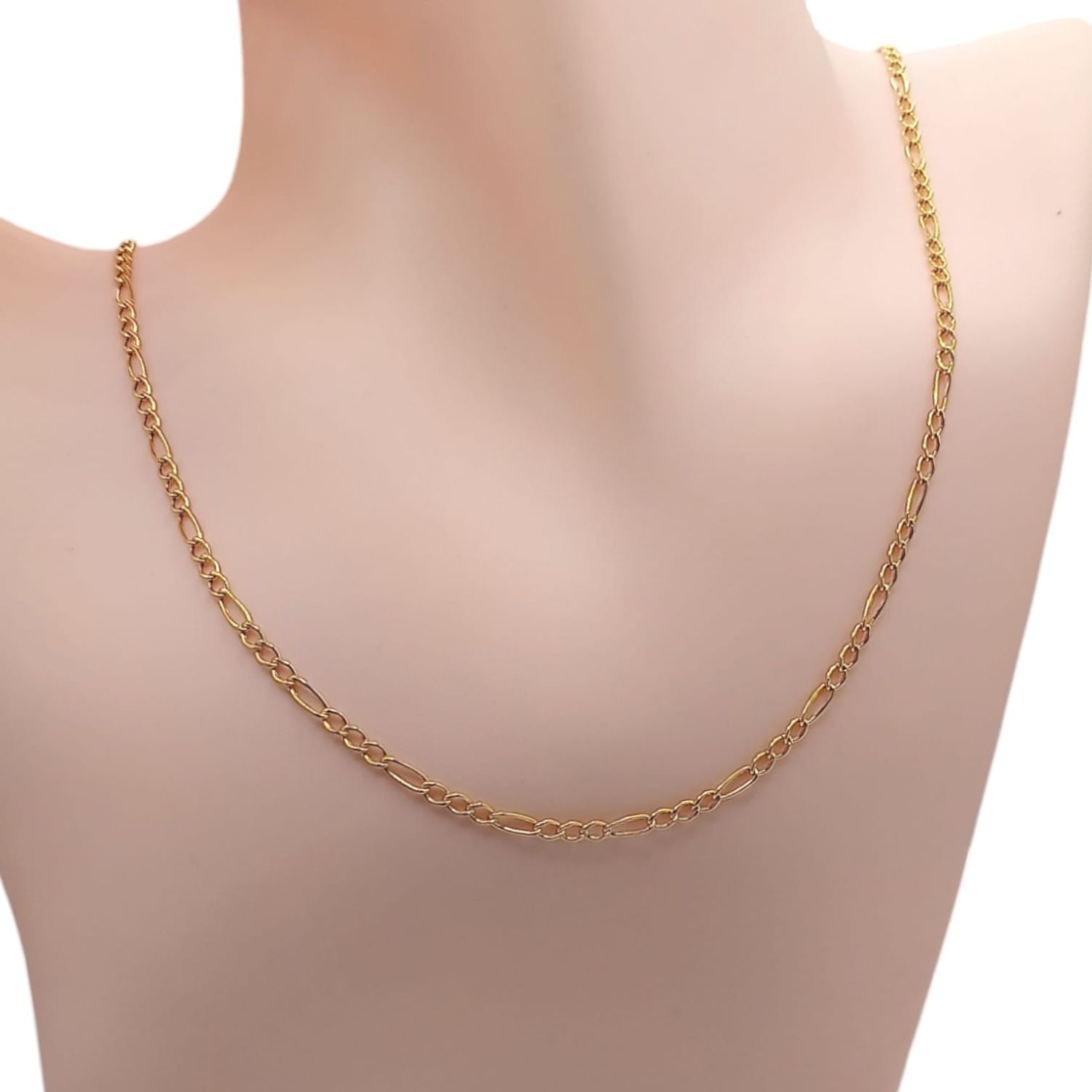 CADENA FIGARO 24&quot; 2.5 MM ORO 14K