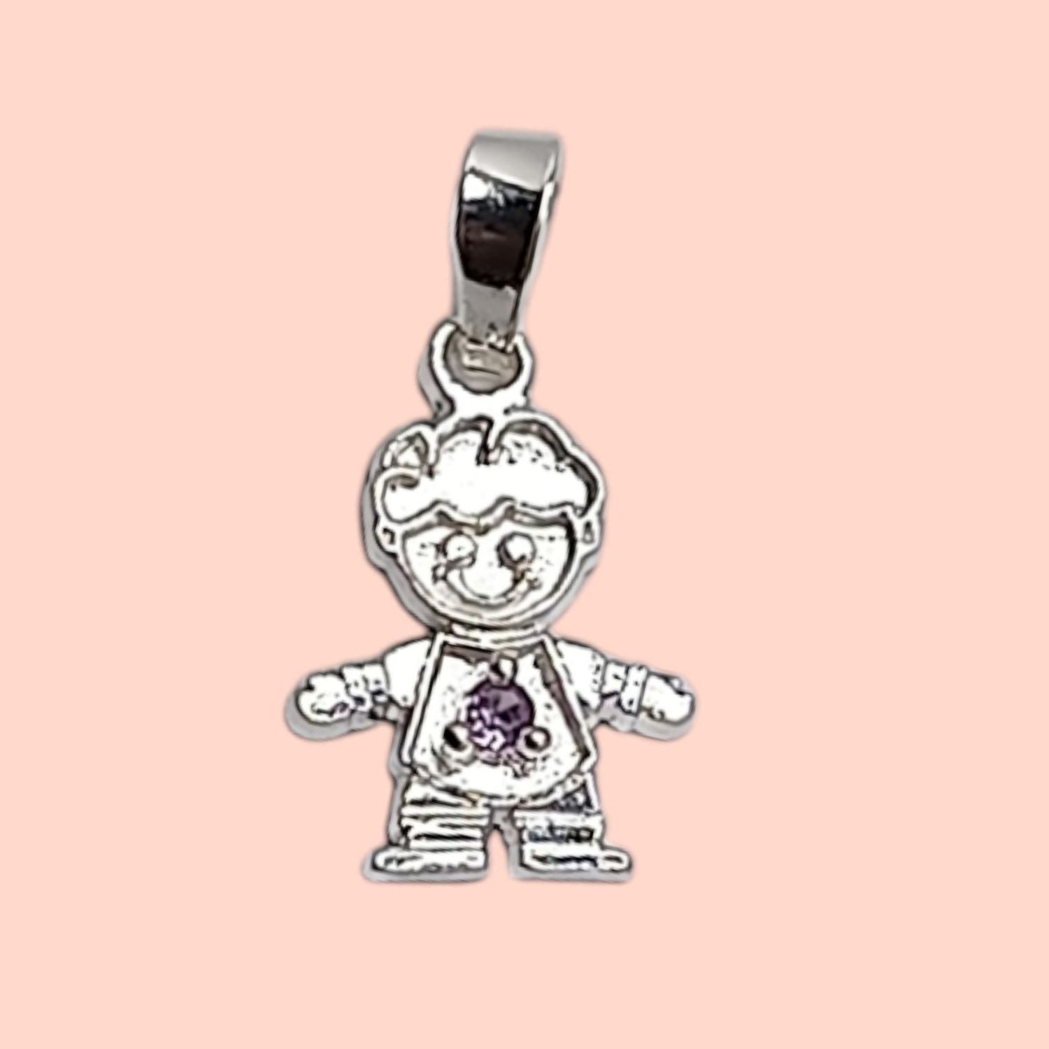 Dije Niño mes Junio. 1.8cm. de largo. PLATA .925