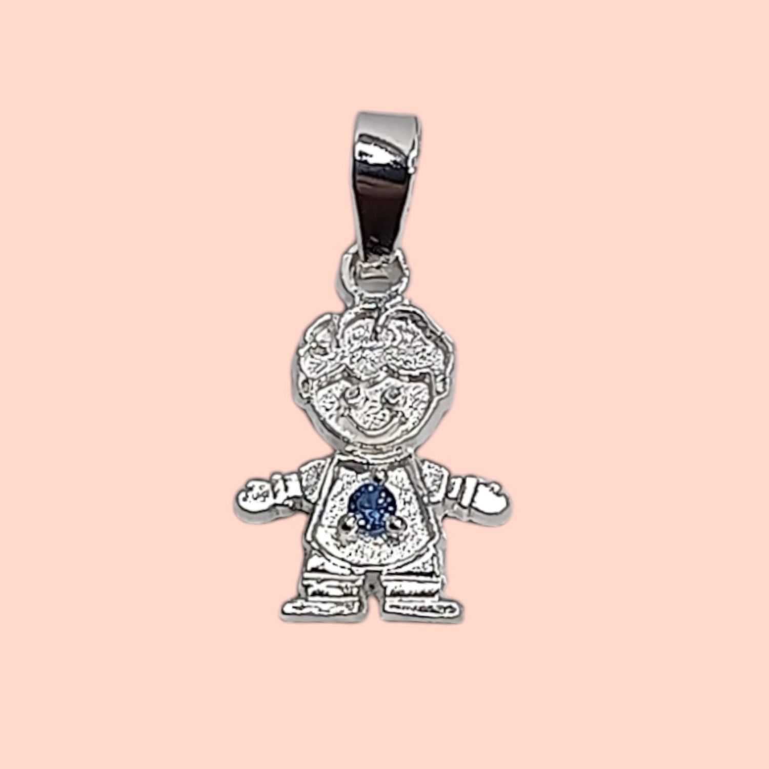 Dije Niño mes Diciembre. 1.8cm. de largo. PLATA .925