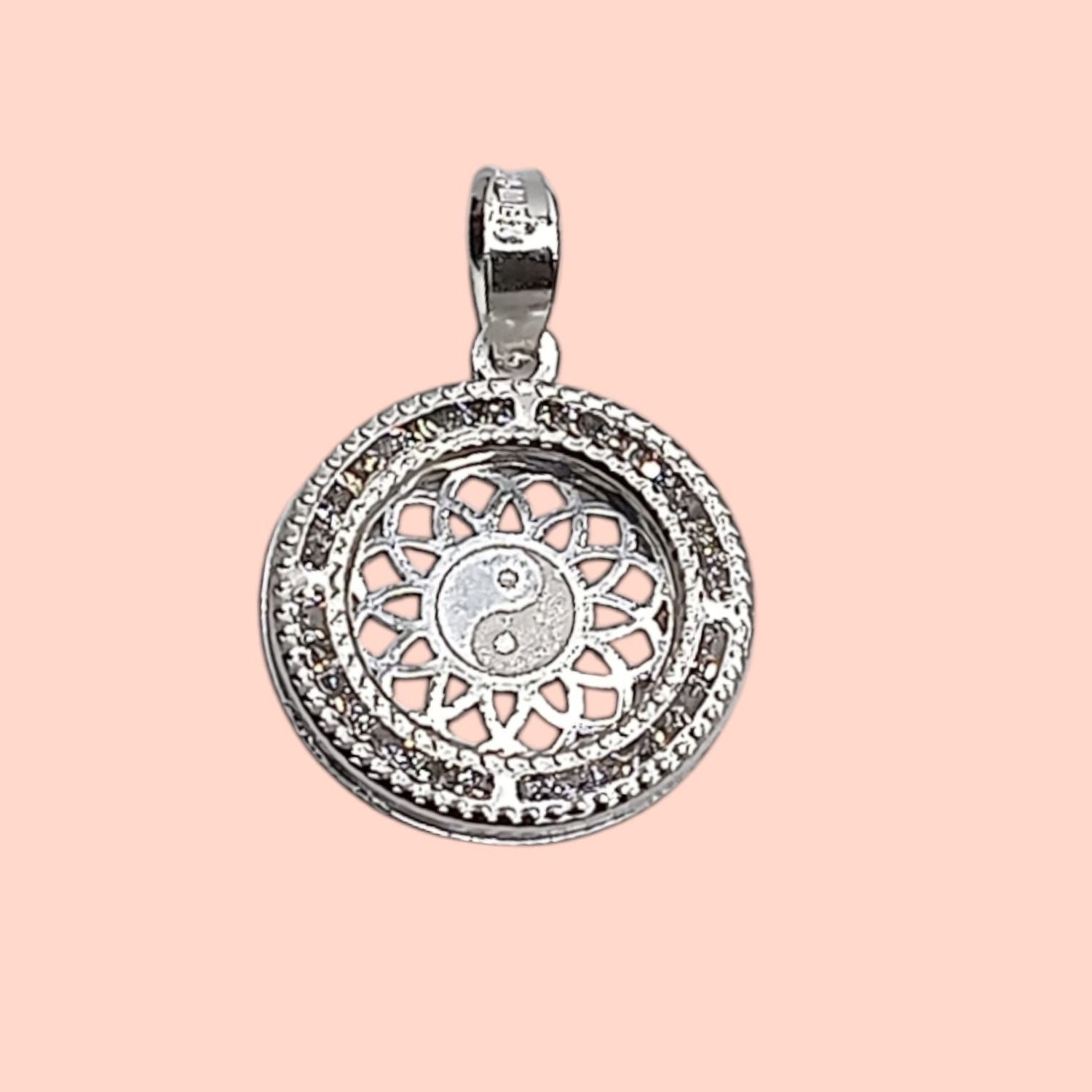 Dije con cz blanca 2cm PLATA .925