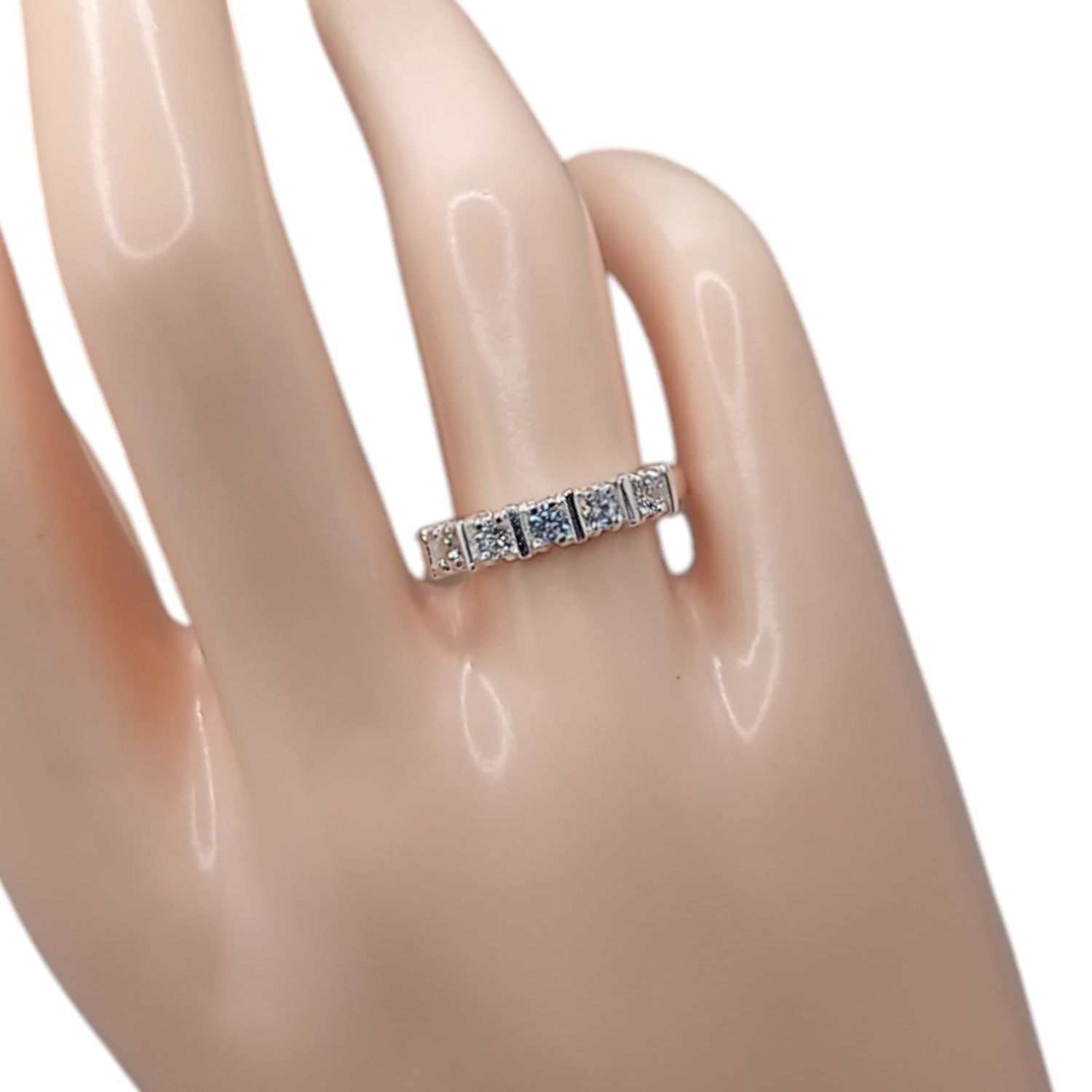 ANILLO CHURUMBELA CZ BLANCA#7.5 PLATA .925