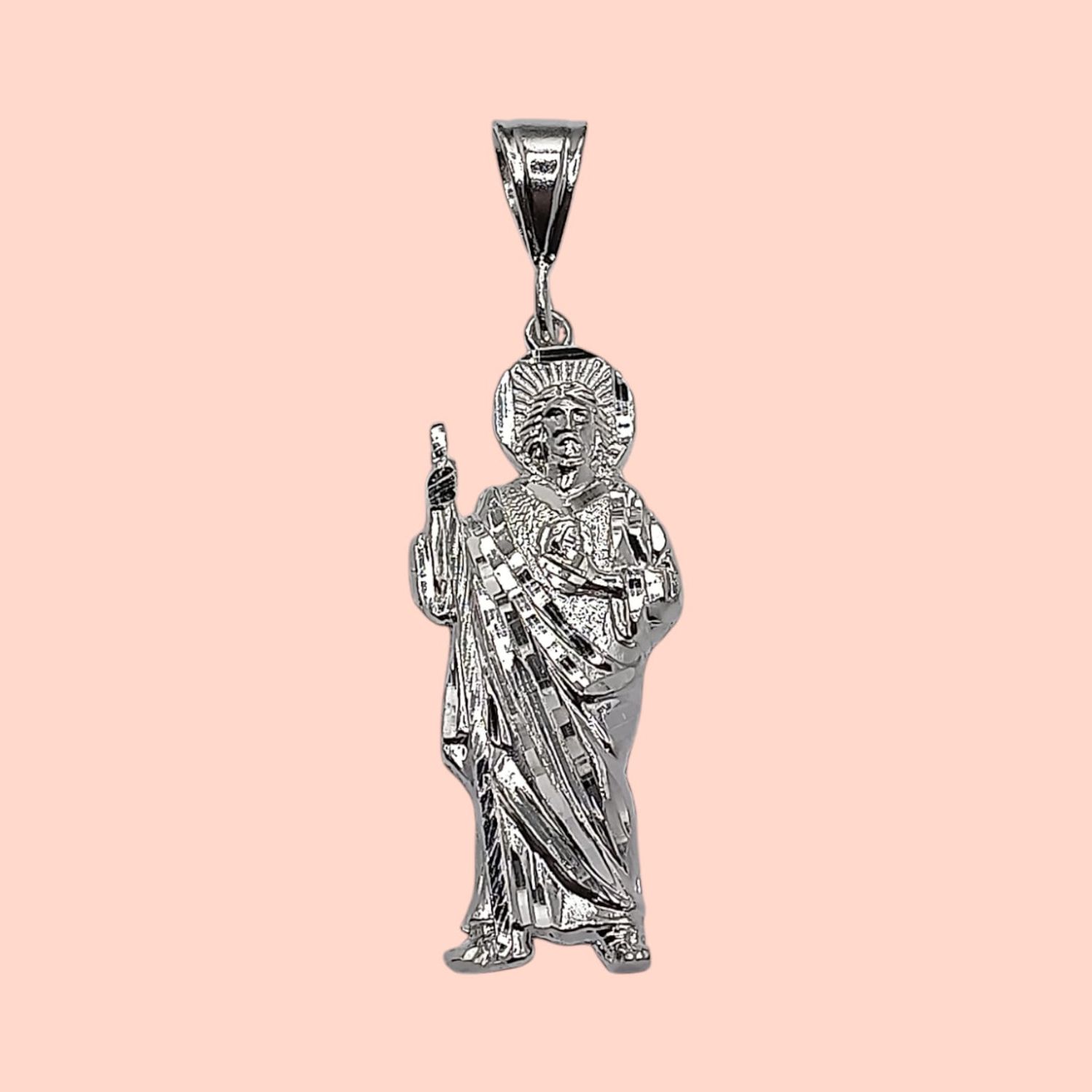 DIJE SAN JUDAS 6 CM PLATA .925