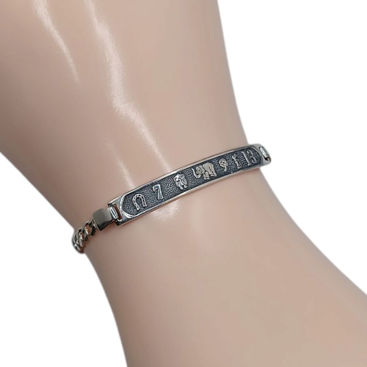 PULSERA DE LA SUERTE CUBANA 3.5 MM 7&quot; PLATA .925