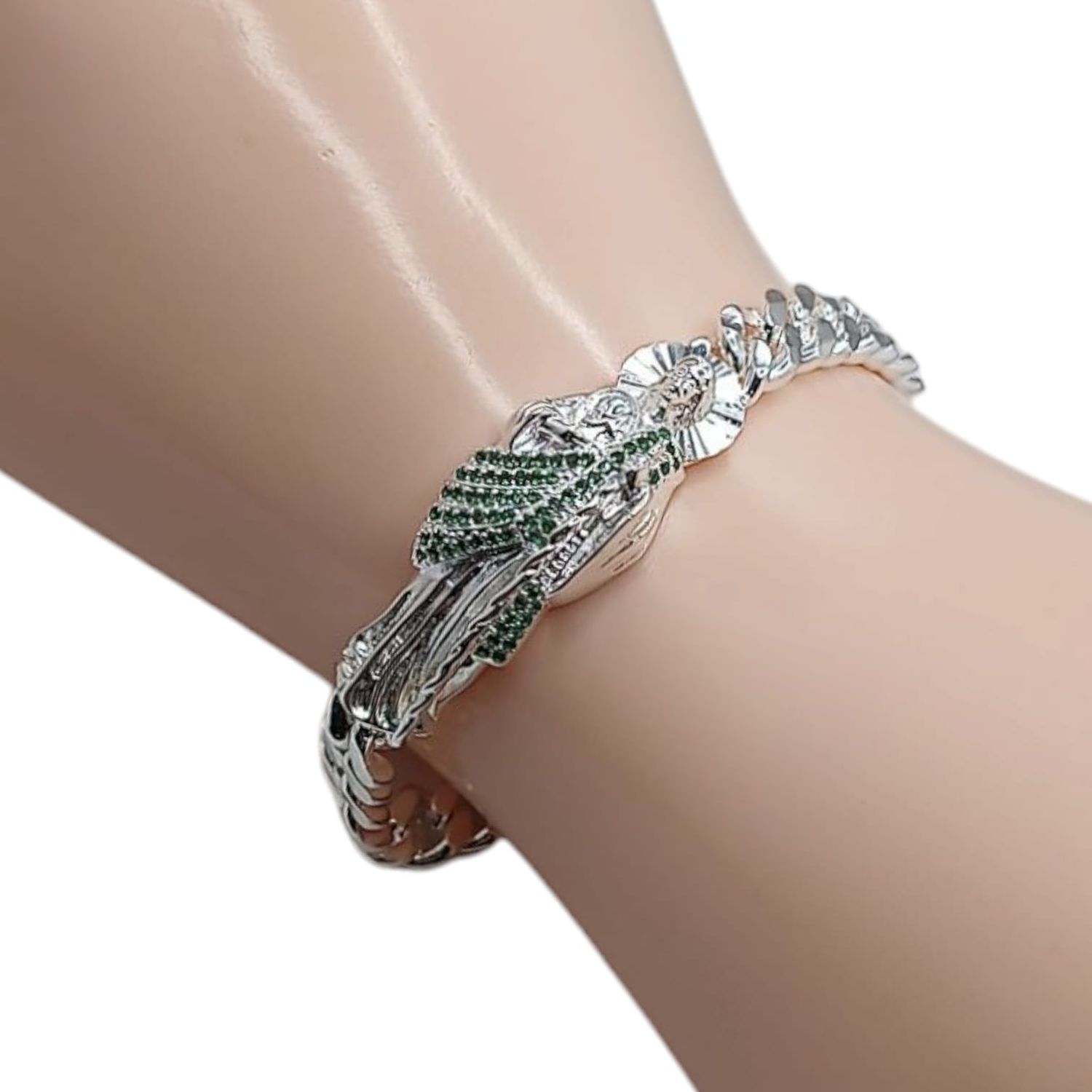 PULSERA SAN JUDAS 7.5&quot; PLATA.925