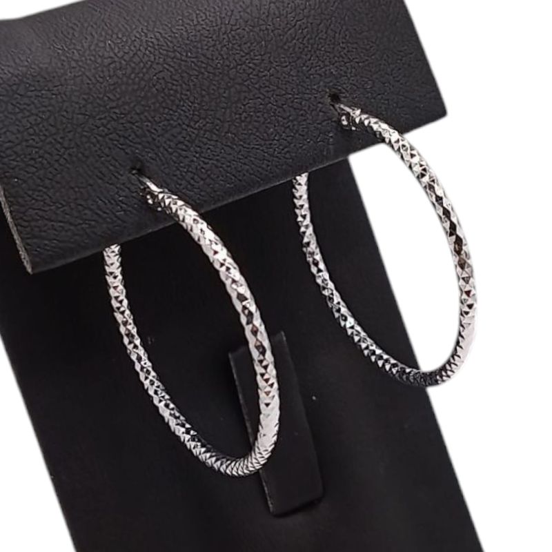 ARRACADA FANCY 4.5 CM PLATA .925