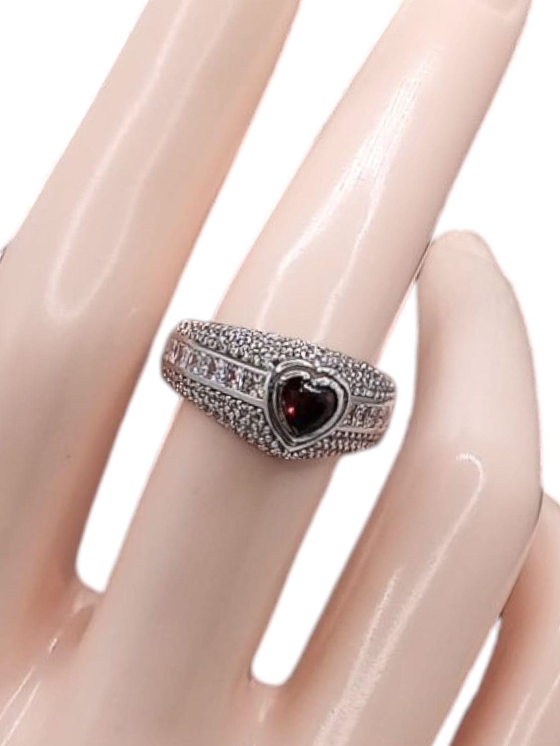 ANILLO CORAZON CON CZ VARIAS MEDIDAS PLATA .925