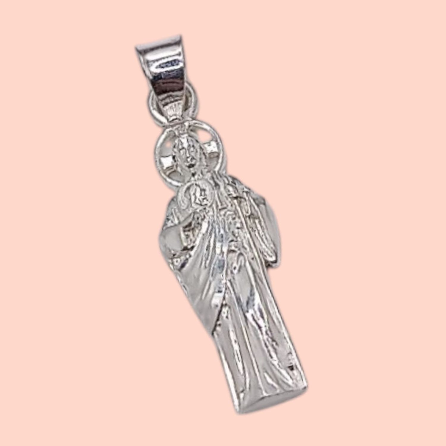 DIJE SAN JUDAS T. 3 CM LARGO TOTAL PLATA .925