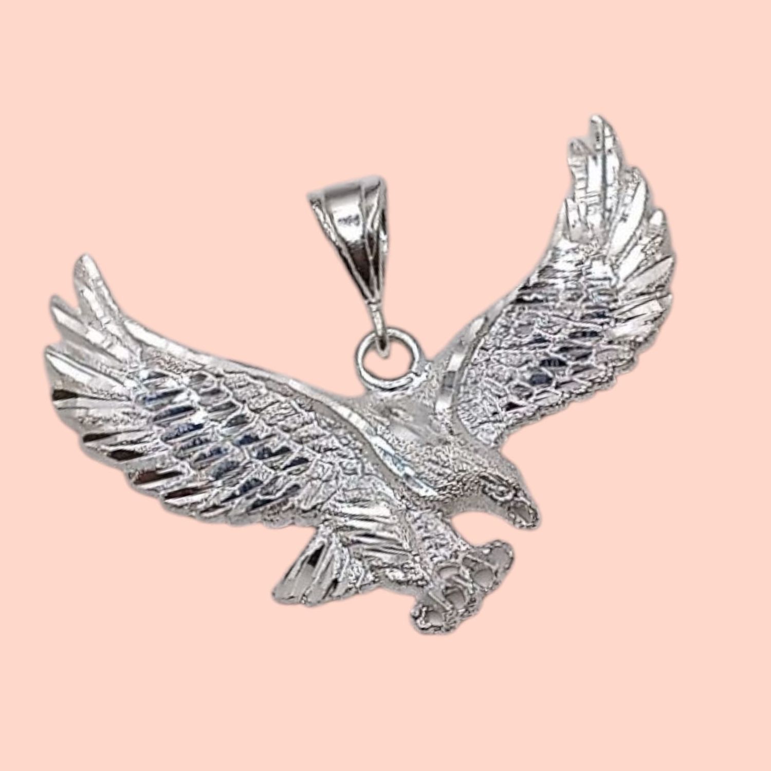 DIJE AGUILA REAL 6 CM ANCHO PLATA .925