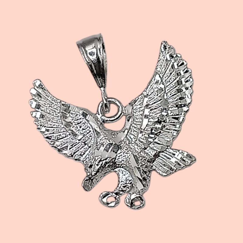 DIJE AGUILA 4 CM LARGO POR 3.5 CM ANCHO, PLATA .925