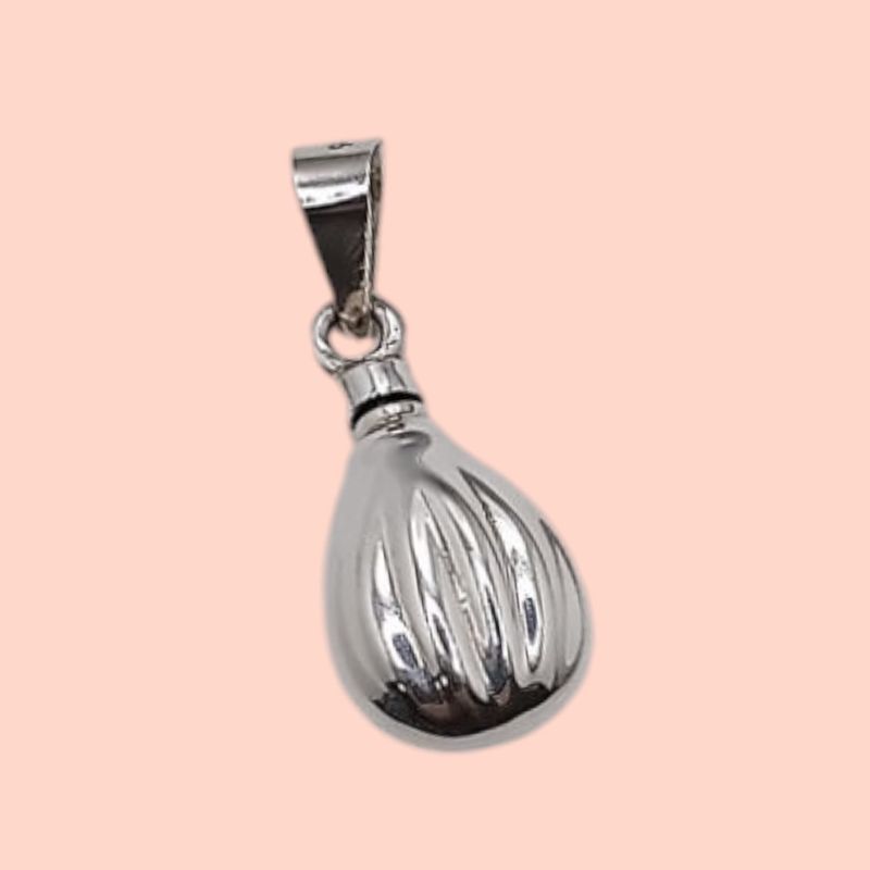 DIJE PERFUMERO 3.5 CM LARGO TOTAL CON ASA, PLATA .925