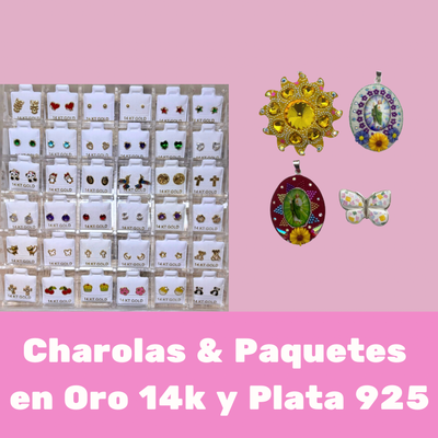 Charolas &amp; Paquetes En Oro Y Plata