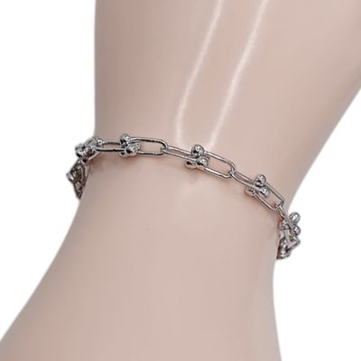 PULSERA ENTRELAZADA, 7.5&quot; MAJUSTABLE PLATA .925