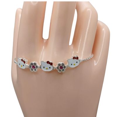 PULSERA GATITA AJUSTABLE, PLATA .925