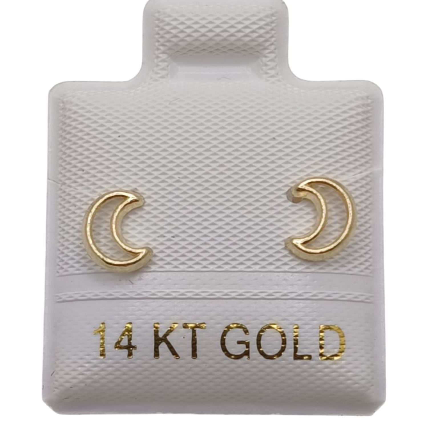 BROQUEL LUNA SILUETA ORO 14K
