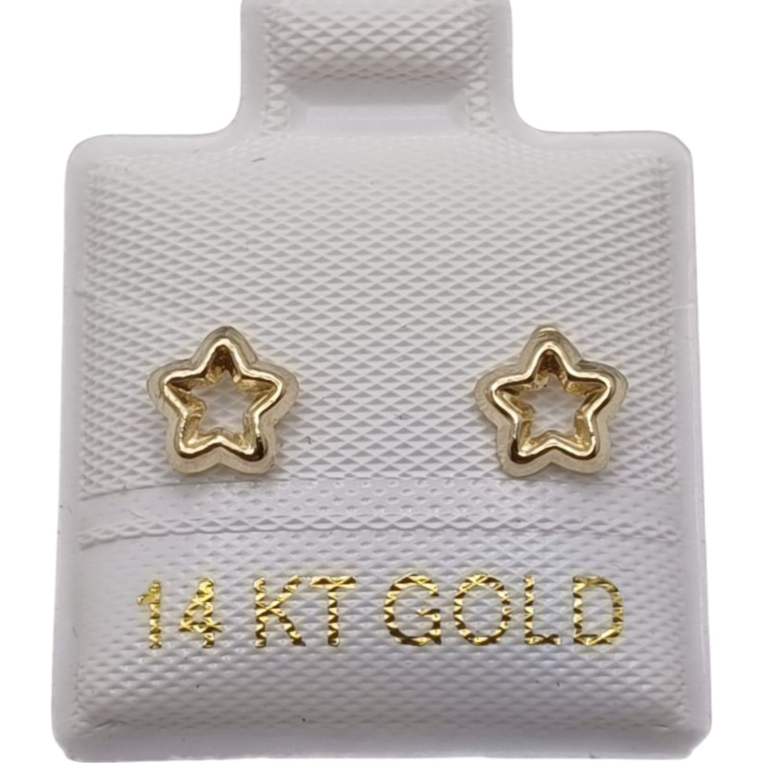 BROQUEL ESTRELLITA SILUETA ORO 14K