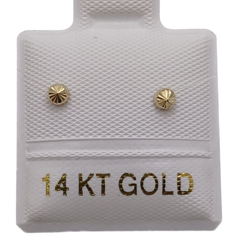 BROQUEL HONGO DIMANATADO 3.5mm ORO 14K